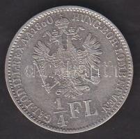 Ausztria/magyar verdejel 1860B 1/4Fl Ag T:3