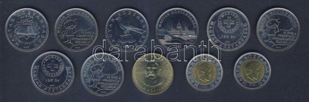 2002-2007. 20Ft "Deák" (1x) + 100Ft "Kossuth" (2x) + 50Ft (8x) 5klf motívummal T...