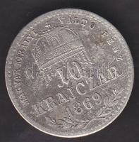 1869KB 10Kr Ag "Magy.kir.váltó.." T:3