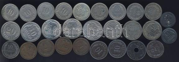 1893-1944. 2f (7x) + 10f (12x) + 20f (5x) + 50f (4x) T:2,3 összesen 28db!