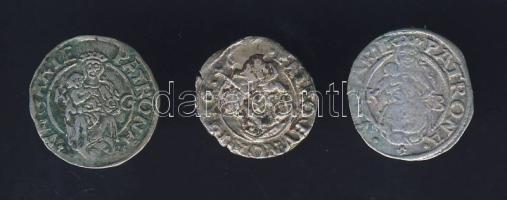 II. Ulászló 1515. Denár Ag T:3+ + 1551KB Denár Ag I.Ferdinánd T:3+ + 1616KB Denár Ag II. Mátyás T:3-