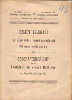 1899  Magyar Acetiléngáz Rt. üzleti jelentése; Hornyánszky nyomda