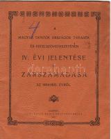 1905 A Magyar Tanítók Országos takarék és hitelszövetkezetének zárszámadása; Löbl Dávid és fia nyomdája