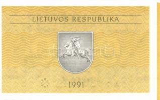 Litvánia 3d klf modern bankjegy, köztük kettő erőteljes vágáshibával T:I