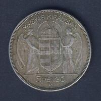 1930. 5P Ag "Horthy jobbra" T:3+