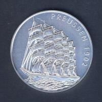 Németország DN. "Preussen-Windjamner" hajó Ag emlékérem T:BU / 20,1g