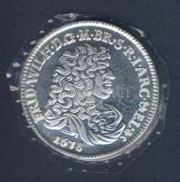 Német Államok/Brandenburg 1678. Reichstaler Ag modern utánveret 23g T:PP eredeti vákuumcsomagolásban