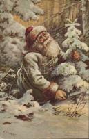 St Nicholas Wenau-Pastell litho s: E. Student