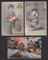 3 Japán motívumlap Budapestre 1912-ből