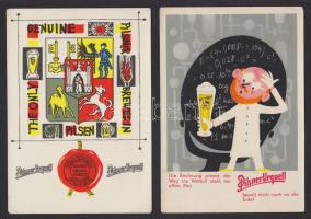 5 db pilseni sör reklámlap a 60-as évekből