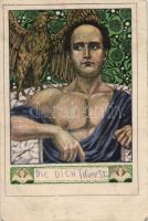 Art Nouveau, Literacy s: W. List (wet damage