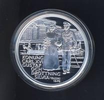 Svédország 1976. "XVI.Károly Gusztáv és Szilvia esküvője" Ag emlékérem T:PP 27,2g