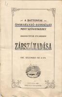 1908 A Battonyai Önsegélyező egylet zárszámadása; Ruber István nyomdája