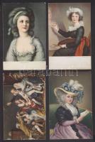 10 db régi, használatlan Stengel művészlap, nagyrészt litho / 10 Stengel Art cards