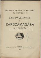 1918 A Szarvasi Gazdák és Iparosok Szövetkezet zárszámadása; Ruber István nyomdája