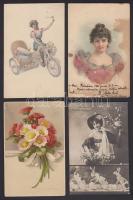 25 db régi Motívumlap, sok művész, üdvözlőlapok és litho-k / 25 Topic cards