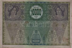 Ausztria 1918. Osztrák-Magyar Bank kiadása 10000K piros "Deutschösterreich" fny-sal (2x) T...