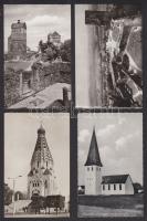 199 db fekete-fehér és színes városképes lap