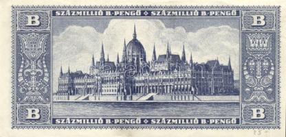 1946. 100.000.000BP "20 éves a magyar forint-Pénztörténeti kiállítás-Csepel 1966. november 12-1...