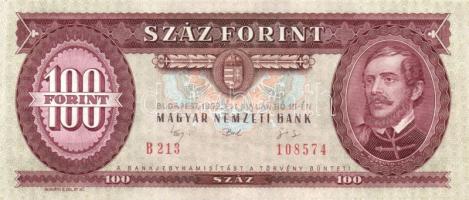 1992. 100Ft (3x) egymásutáni sorszámokkal T:I