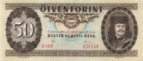 1980. 50Ft (3x) egymásutáni sorszámokkal T:I