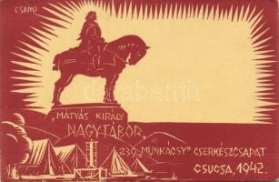 Scouting group no. 230 ´Munkácsy´ in the King Mátyás scouting camp (Csucsa, 1942) s: Csányi (EK)