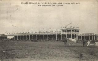 Champagne Aviation Week tribune (small tear)