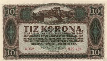 1920-23. Korona sor: 1K,2K,10K,20K,100K,500K,1000K T:I,II