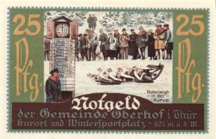 Német Birodalom / Weimari Köztársaság / Thüringia/Oberhof 1921. 20Pf + 25Pf + 50Pf 3 klf szükségpénz T:I