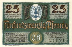 Német Birodalom / Weimari Köztársaság / Thüringia/Oberhof 1921. 20Pf + 25Pf + 50Pf 3 klf szükségpénz...