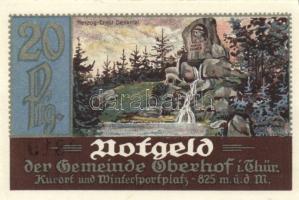 Német Birodalom / Weimari Köztársaság / Thüringia/Oberhof 1921. 20Pf + 25Pf + 50Pf 3 klf szükségpénz...