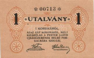 Dátum nélkül "Pester Lloyd" 1K, 2K, 3K 3db szükségpénz T:I,II