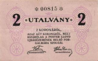 Dátum nélkül "Pester Lloyd" 1K, 2K, 3K 3db szükségpénz T:I,II