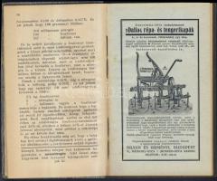 1930 Gazdasági Zsebkönyv reklámokkal, fontosabb takarmányokkal, szállítási költségekkel, stb