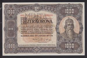 1920 1000K MINTA perforáció, piros 000 sorszámozással T:I/II.