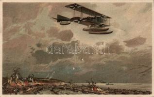 German Military Airplane over Dover litho s: Hans Rudolf Schulze