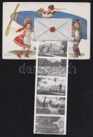 Harkányfürdő vasutas házzal és a MÁV Rudolf-üdülővel leporellocard s: Bernáth