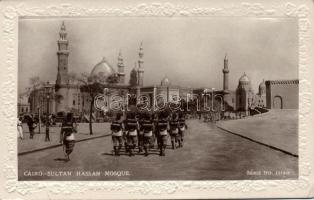 Cairo Sultan Hassan mosque with marching soldiers (EK)