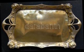 WMF jelzéssel ellátott szecessziós réz tálca 40 cm széles