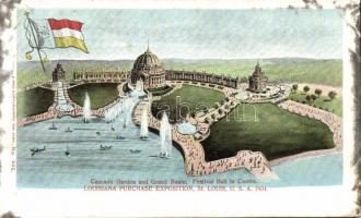 1904 St. Louis, Luisiana Purchase Expo, Cascade Garden and Grand Basin, R. Frey & Co. No. 205.