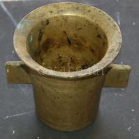 Régi réz mozsár törő nélkül 11 cm magas