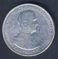 1930. 5P Ag "Horthy jobbra" T:3 apró ph.