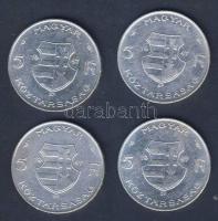 1947 5Ft Ag "Kossuth" (4x) T:2,3 ph