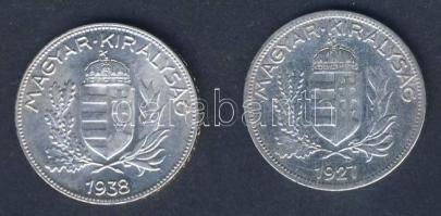 1927,1938. 1P Ag (2x) T:1/2+,2-
