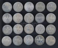 1993-94. 200Ft Ag "Deák" + "MNB" (20x) T:vegyes