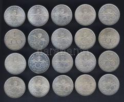 1993-94. 200Ft Ag "Deák" + "MNB" (20x) T:vegyes