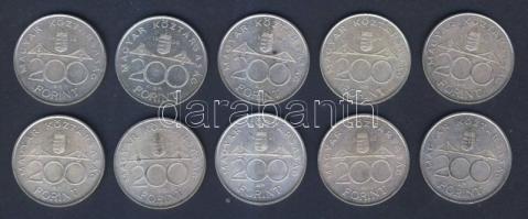 1993-94. 200Ft Ag "Deák" + "MNB" (10x) T:vegyes