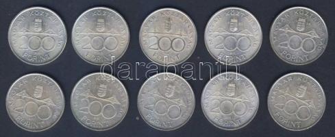 1993-94. 200Ft Ag "Deák" + "MNB" (10x) T:vegyes