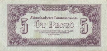 1944. 5P V.H. (3x) két színváltozat, egyik vágáshibás + 1946. 1.000.000BP (3x)+ 1992. 100Ft T:II+,II,III