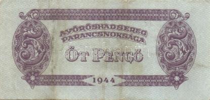 1944. 5P V.H. (3x) két színváltozat, egyik vágáshibás + 1946. 1.000.000BP (3x)+ 1992. 100Ft T:II+,II...